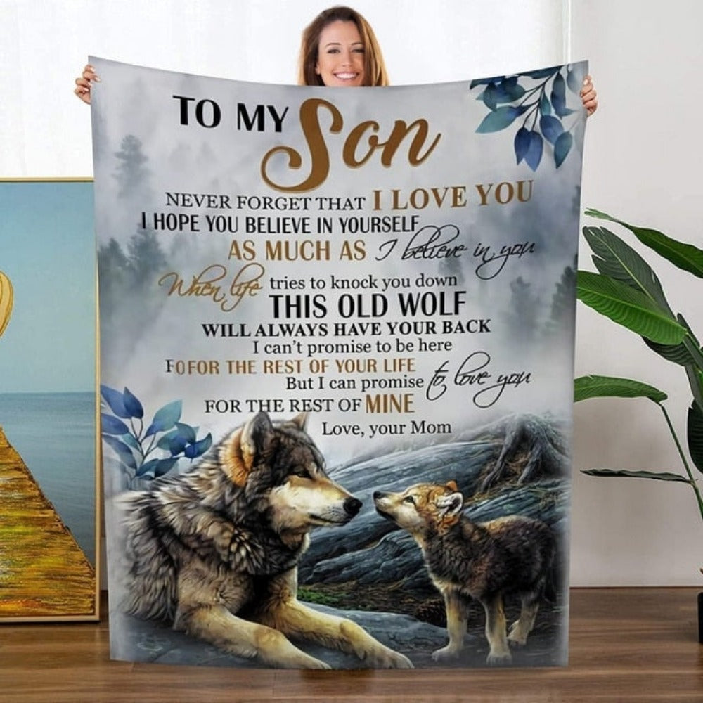 To My Dad & Son Message Blanket