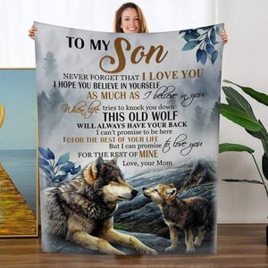 To My Dad & Son Message Blanket