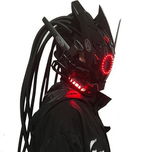 LED Sci-Fi Cyberpunk Helmet Mask (15 Styles) One Size Fits Mos