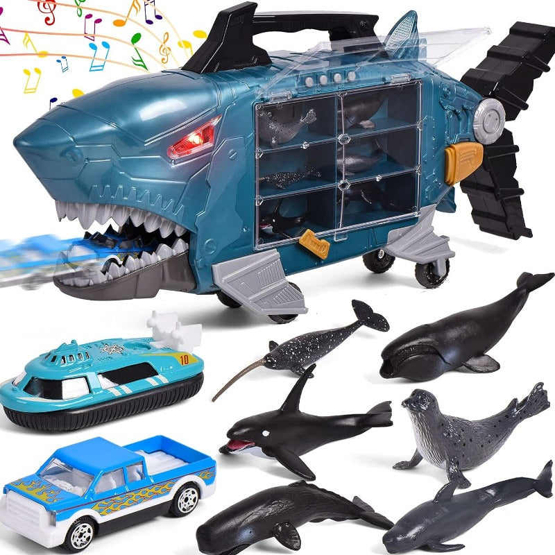 Shark Transportation Truck Car Sea Animal Toy Playset