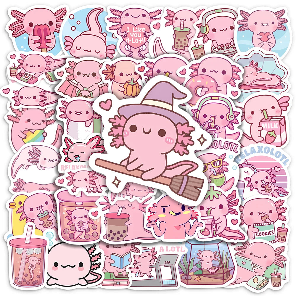 Kawaii Axolotl Sticker 50PCS