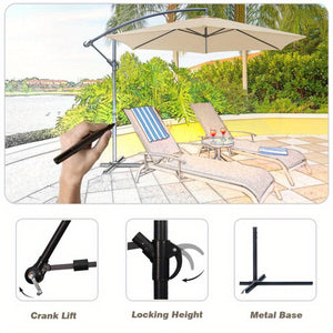 Cantilever Umbrella Sun Shade (4 Colors)