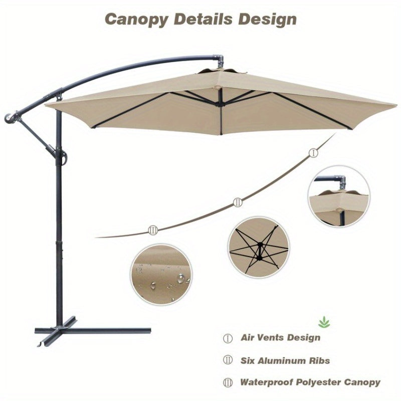 Cantilever Umbrella Sun Shade (4 Colors)