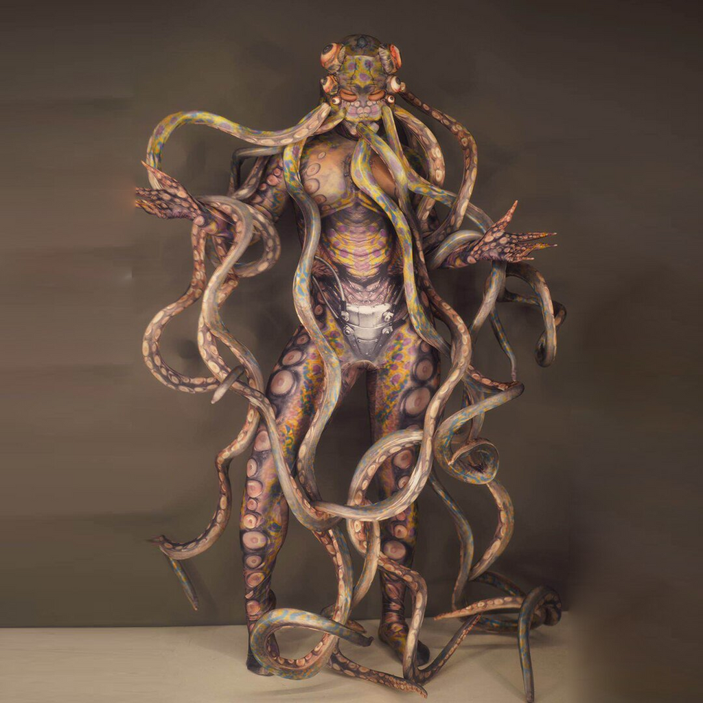 Tentacle Nightmare Bodysuit Costume (2 Option) One Size Fit Most