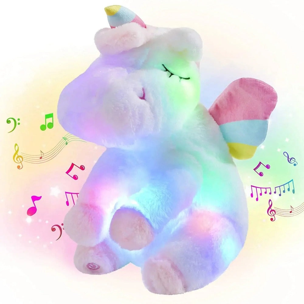 Light Up Glow Unicorn Simulation Pillow Plush Stuffed Animal (4 Colors) 30cm