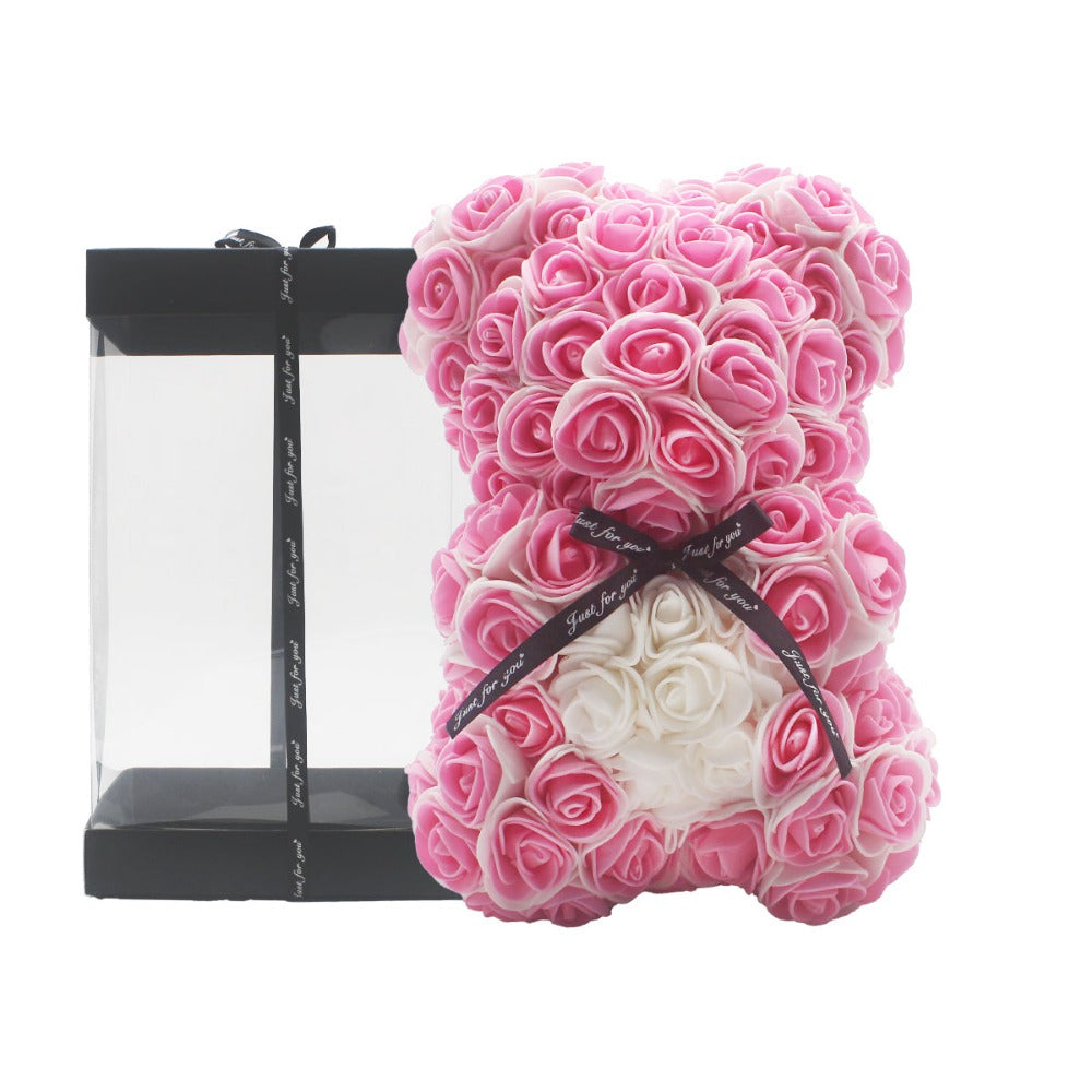 Enchanted Forever Rose Teddy Bear (4 Colors) 25cm