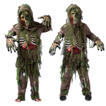 Swamp Zombie Undead Costume Set (S-L) Childs Size