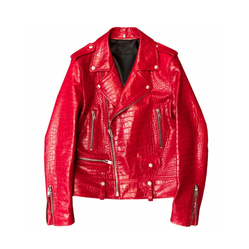 PU Leather Jacket (2 Colors) M-5XL Red or Black