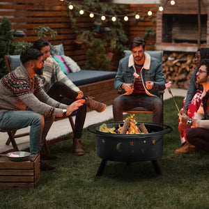 Moon & Stars Outdoor Fire Pit (30 inches)