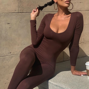 Bodycon Romper Long Sleeve Jumpsuit (2 Colors) S-L