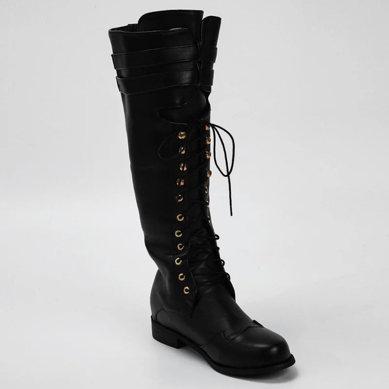 Medieval PU Leather Boots (2 Colors) Size 7-14.5