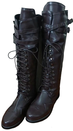 Medieval PU Leather Boots (2 Colors) Size 7-14.5