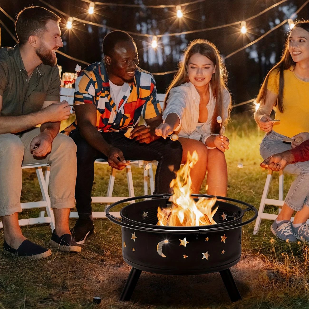 Moon & Stars Outdoor Fire Pit (30 inches)