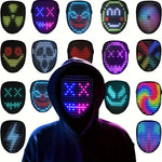 LED Smart Halloween Mask Rechargeable Costume