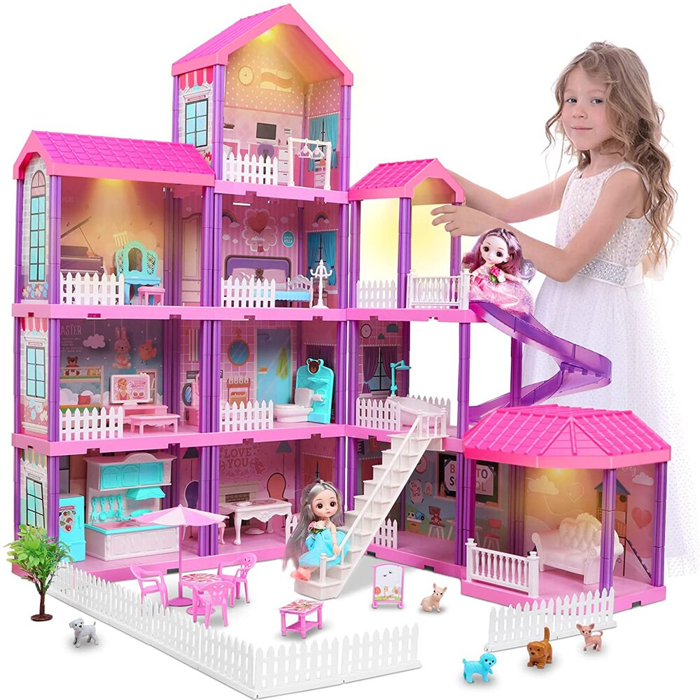 LED Princess Grand Castle Doll House Toy Set