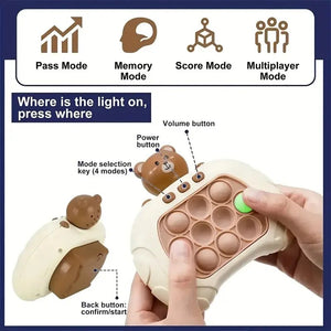 Bear Pocket Bubble Pop Game with Music Light