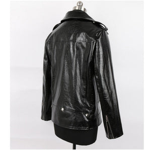 PU Zipper Leather Jacket (2 Colors) M-5XL
