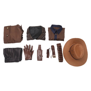 Zombie Cowboy Gunslinger Costume Set 9PCS (Size S-2XL)