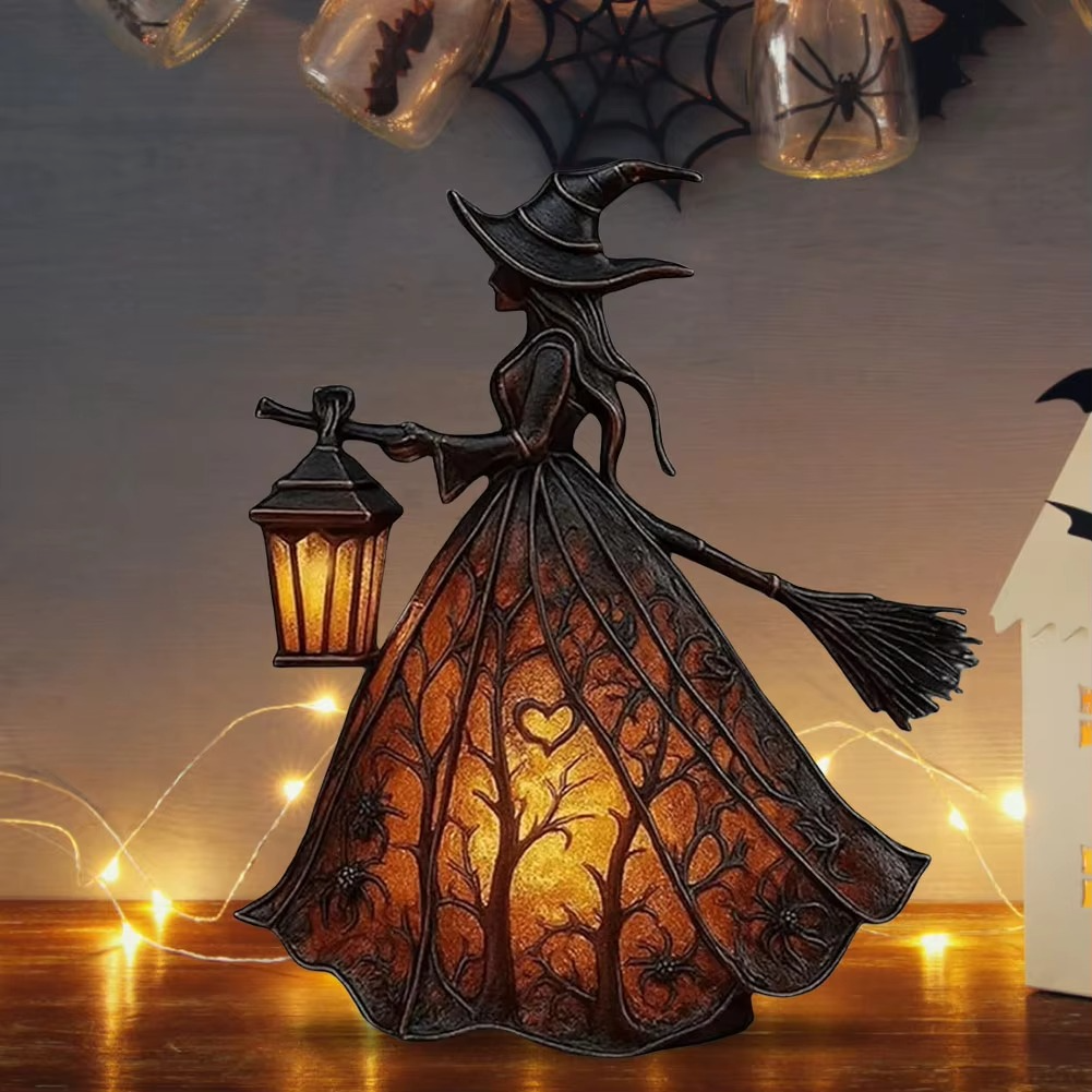 Enchanted Gothic Witch Table Lamp (23CM)