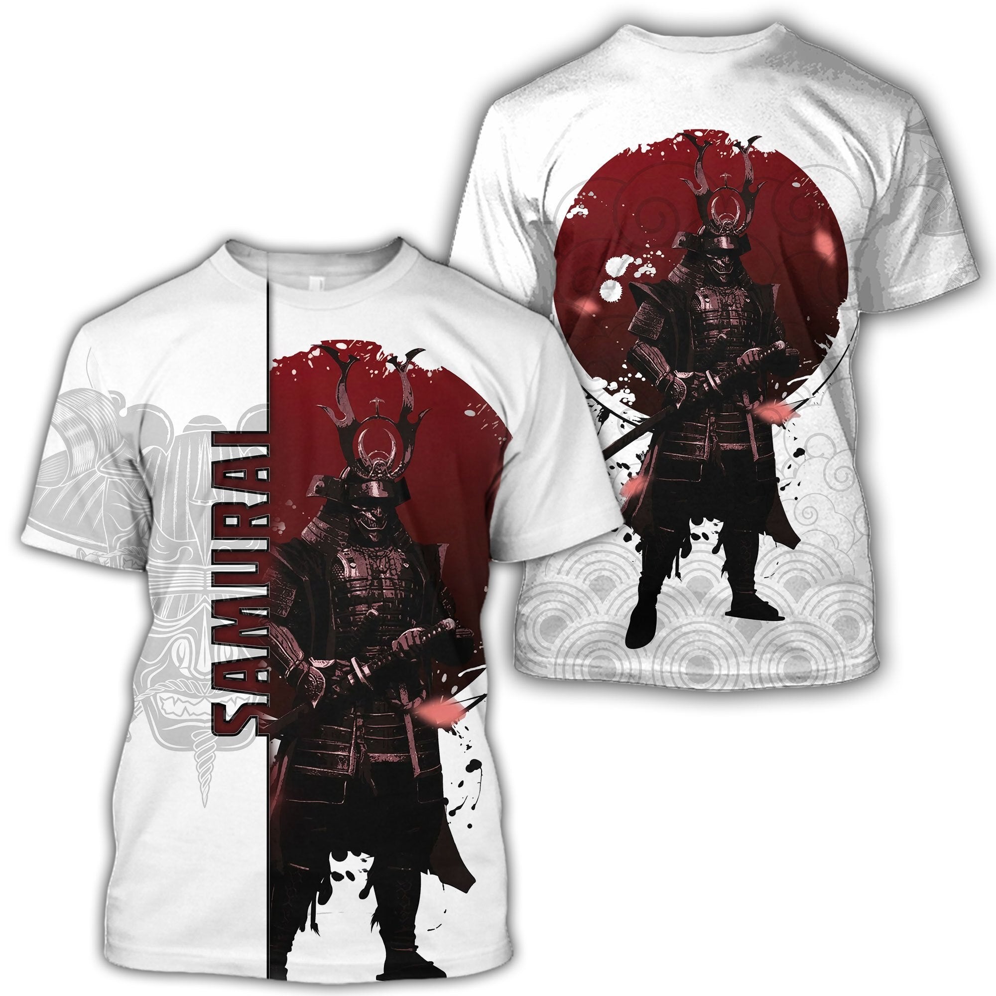 Samurai O-Neck T Shirt (25 Design) M-3XL