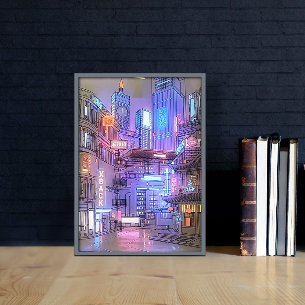 HD Anime LED Cityscape Wall Art Night Light (2 Options)