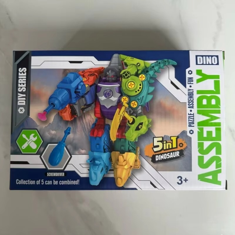 Dino Fusion Bots 5-in-1 Transforming Dinosaur Robot Toy (2 Option)