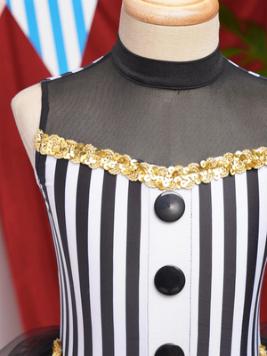 Carnival Circus Ringmaster Costume | Tutu Leotard Dress Children's Size (3 Colors)