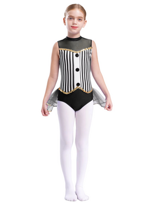 Carnival Circus Ringmaster Costume | Tutu Leotard Dress Children's Size (3 Colors)