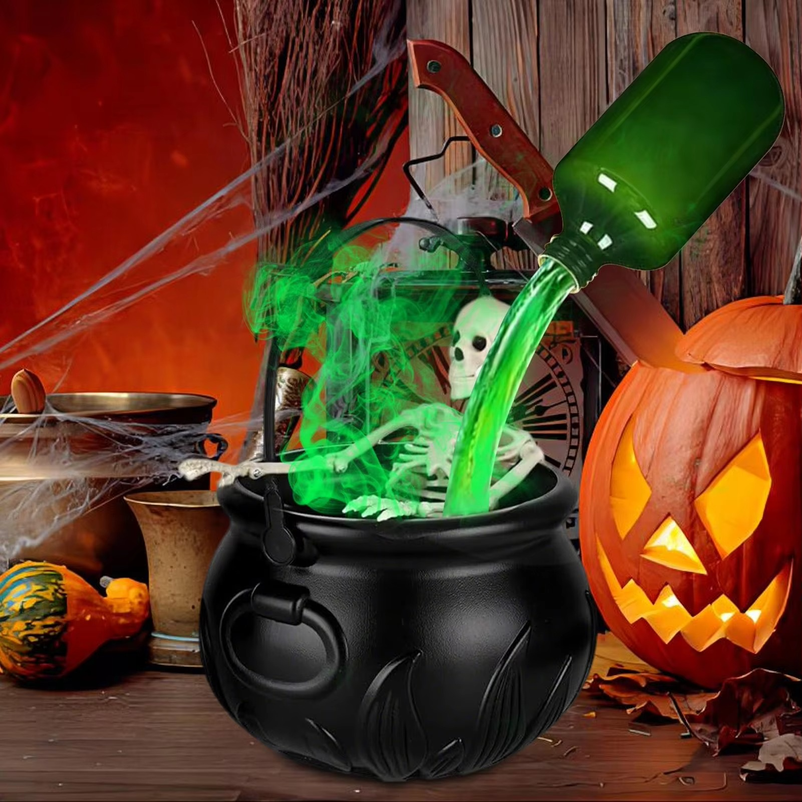 Floating Potion Bottle Brew Fog LED Cauldron (2 Options)