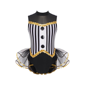 Carnival Circus Ringmaster Costume | Tutu Leotard Dress Children's Size (3 Colors)