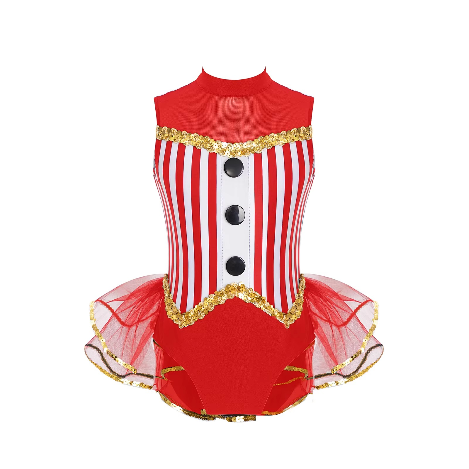 Carnival Circus Ringmaster Costume | Tutu Leotard Dress Children's Size (3 Colors)