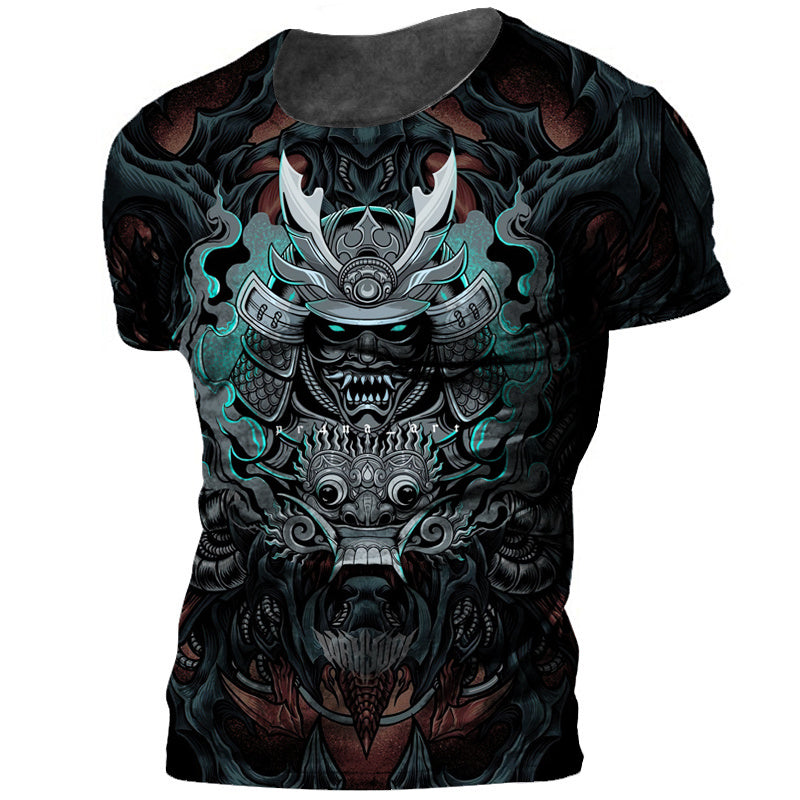 Samurai O-Neck T Shirt (25 Design) M-3XL