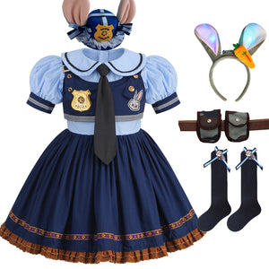 Children's Bunny Cop Costume Set (Size 2-8T) 2 Options