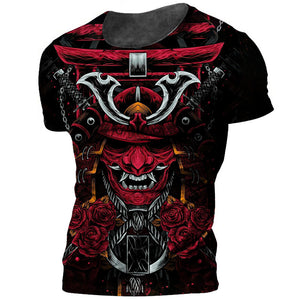 Samurai O-Neck T Shirt (25 Design) M-3XL