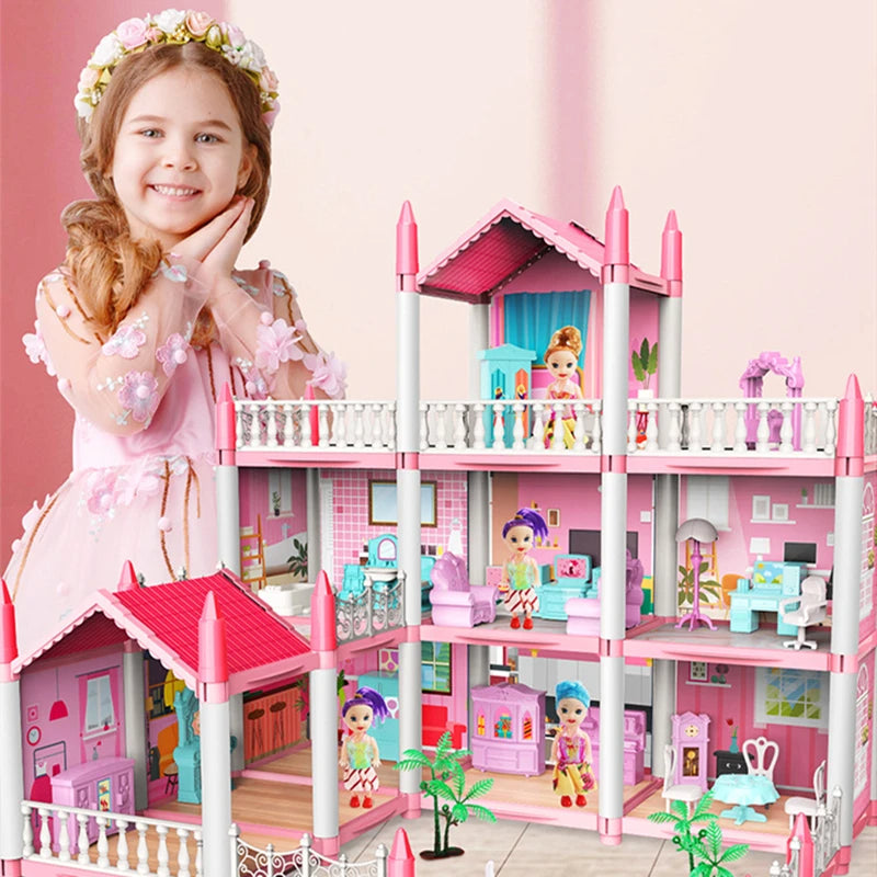 LED Princess Grand Castle Doll House Toy Set