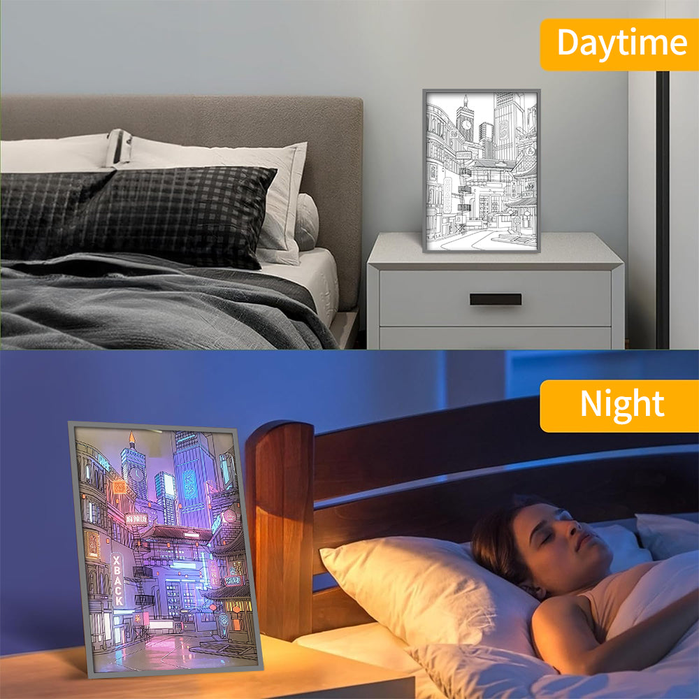 HD Anime LED Cityscape Wall Art Night Light (2 Options)