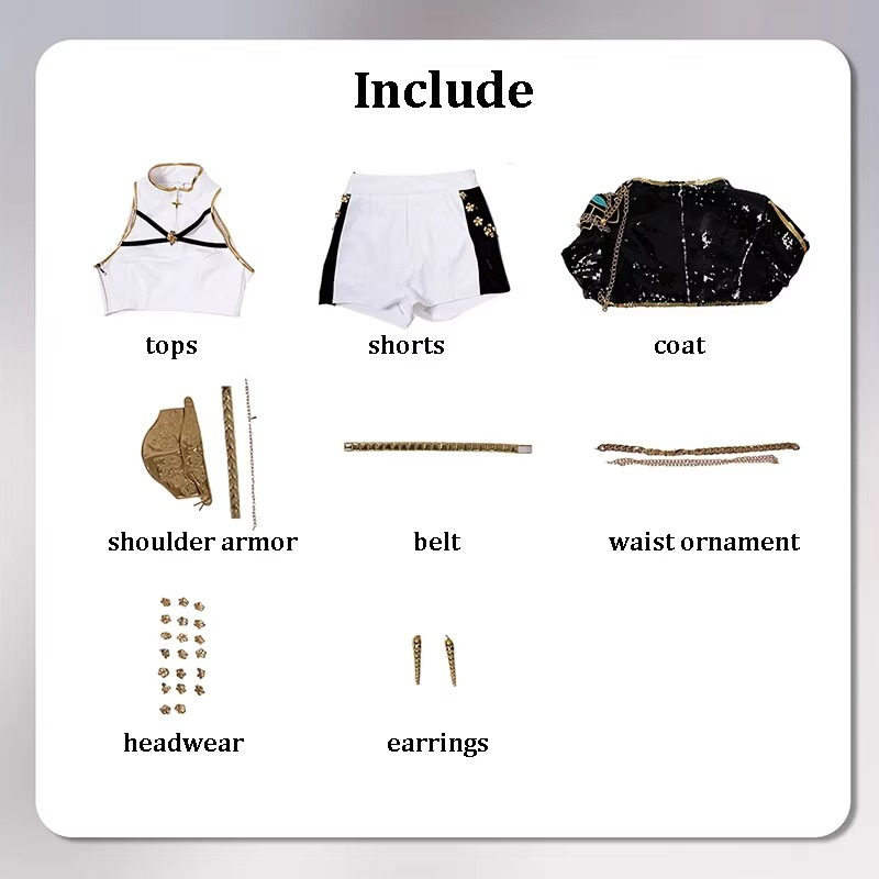 K-Pop Star Black & Gold Premium Cosplay Costume | Optional Wig (S-3XL)