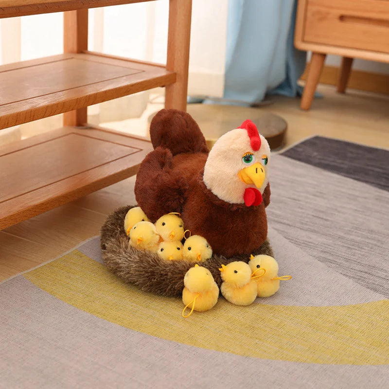 Hen and Swan Mom With Chicks Set Stuffed Animal Plush (2 Options)