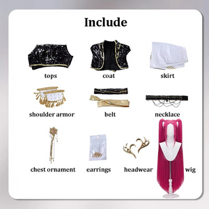 K-Pop Star Black & Gold Premium Cosplay Costume | Optional Wig (S-3XL)