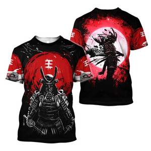 Samurai O-Neck T Shirt (25 Design) M-3XL