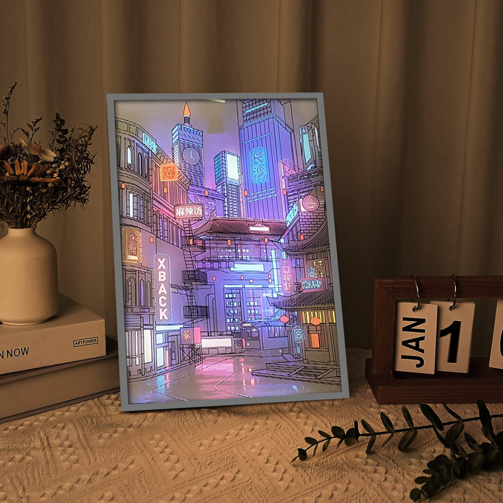 HD Anime LED Cityscape Wall Art Night Light (2 Options)