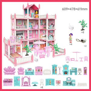 LED Princess Grand Castle Doll House Toy Set