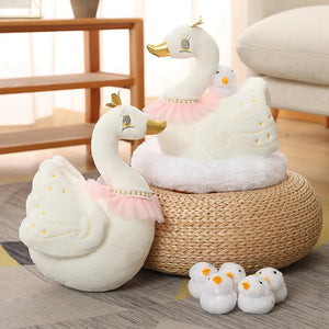 Hen and Swan Mom With Chicks Set Stuffed Animal Plush (2 Options)