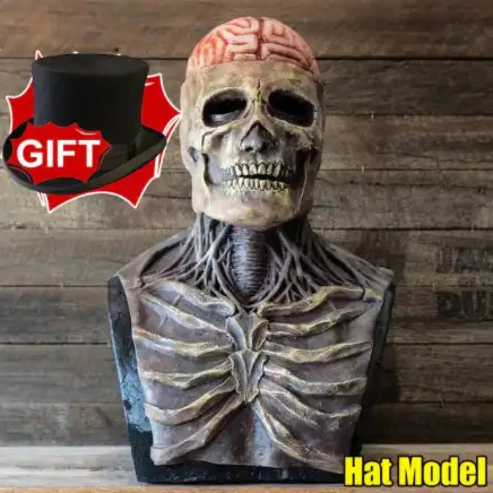 Zombie Brains Skull Mask (2 Style) Free Hat