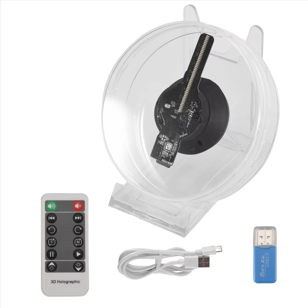 3D Hologram Fan Mini – HD Holographic Projector Display Light