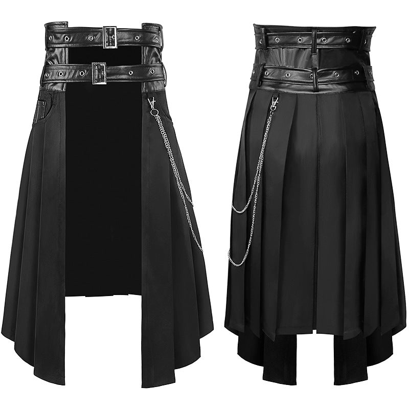 Gothic Medieval Kilt Skirt (Size S-4XL)