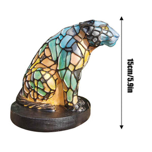 Stained Glass Style Animal Lamps (7 Options) Bear Panda Elk Pig Giraffe Rabbit Raccoon