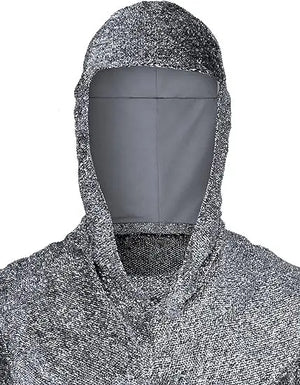 Templar Knight Faux Chainmail Shirt Costume Set (Size XS-3XL)