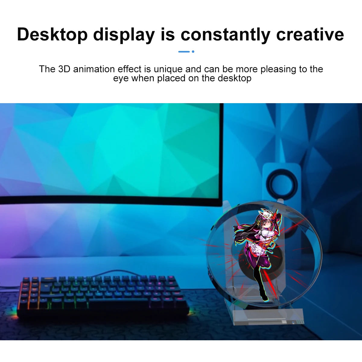 3D Hologram Fan Mini – HD Holographic Projector Display Light