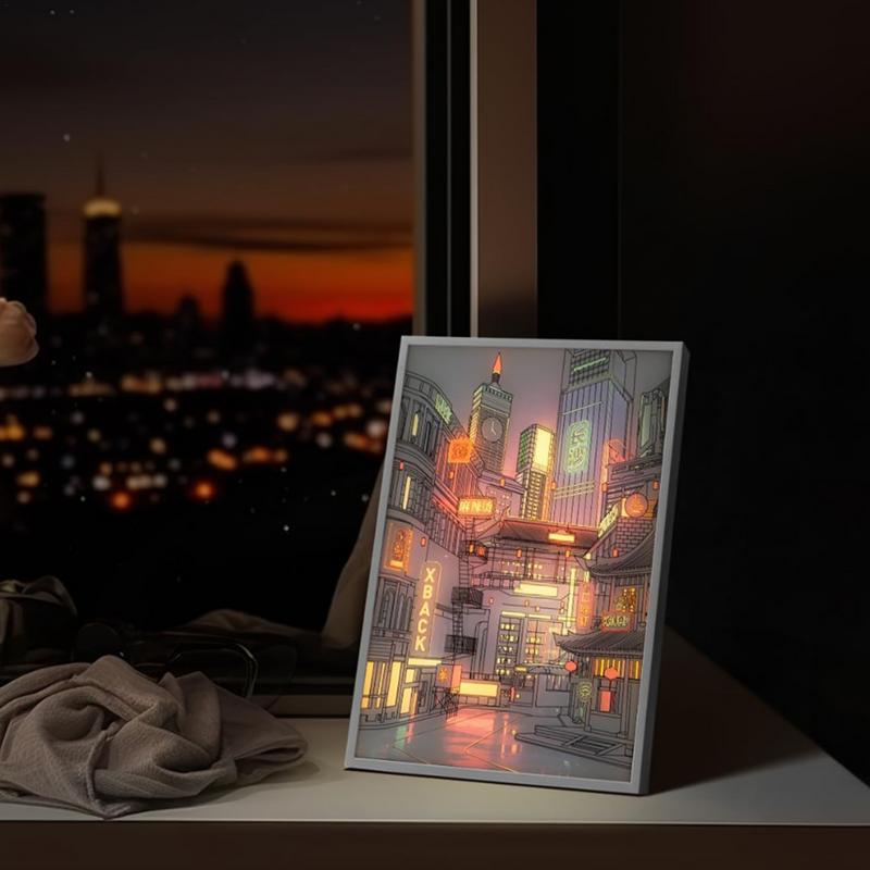 HD Anime LED Cityscape Wall Art Night Light (2 Options)